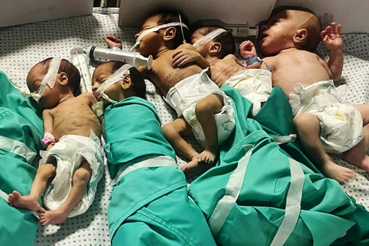 Newborn babies at al-shifa hospital in Gaza