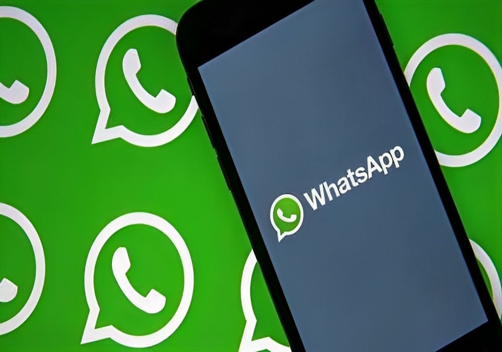 The representational image showing WhatsApp logo on a smart phone