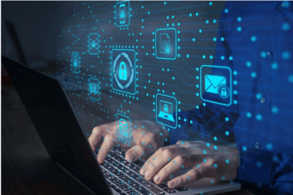 Cyber crime officials sealing illegal call centers during a digital fraud raid